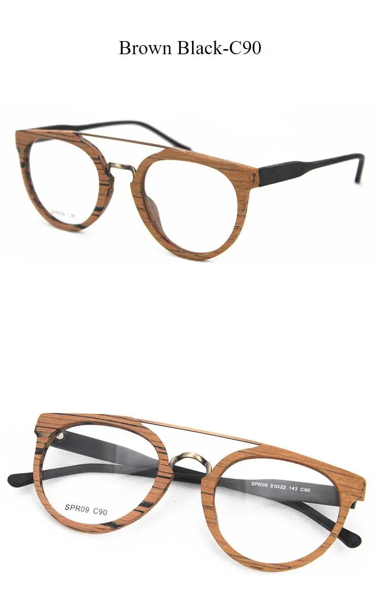 Unisex Round Full Rim Acetate Double Bridge Prescription Glasses Spr09 — view 21 | Rx Spectacle