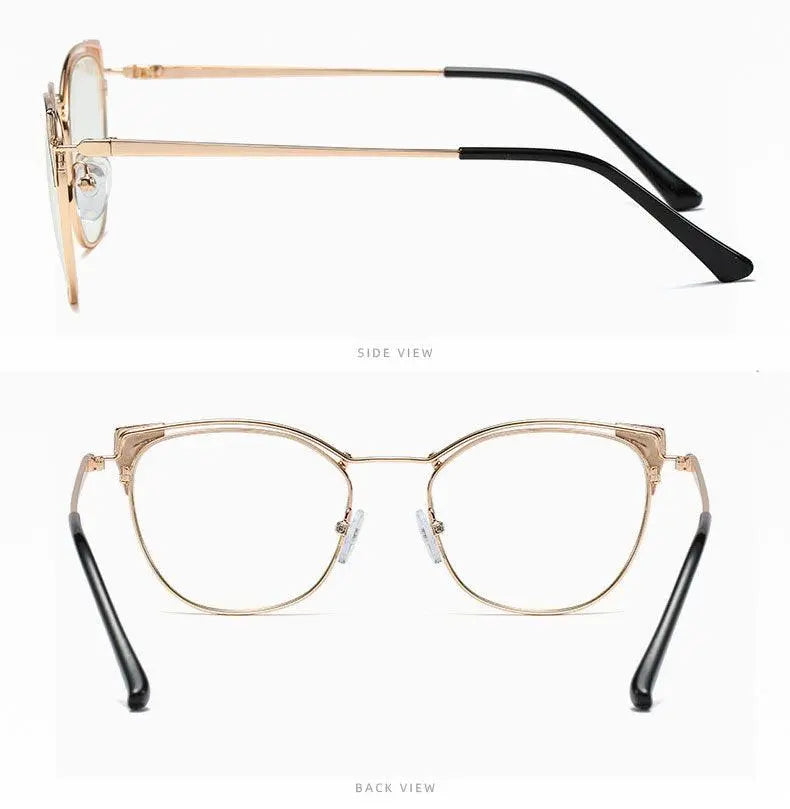Unisex Cat Eye Full Rim Alloy Prescription Glasses L95537 — view 16 | Rx Spectacle