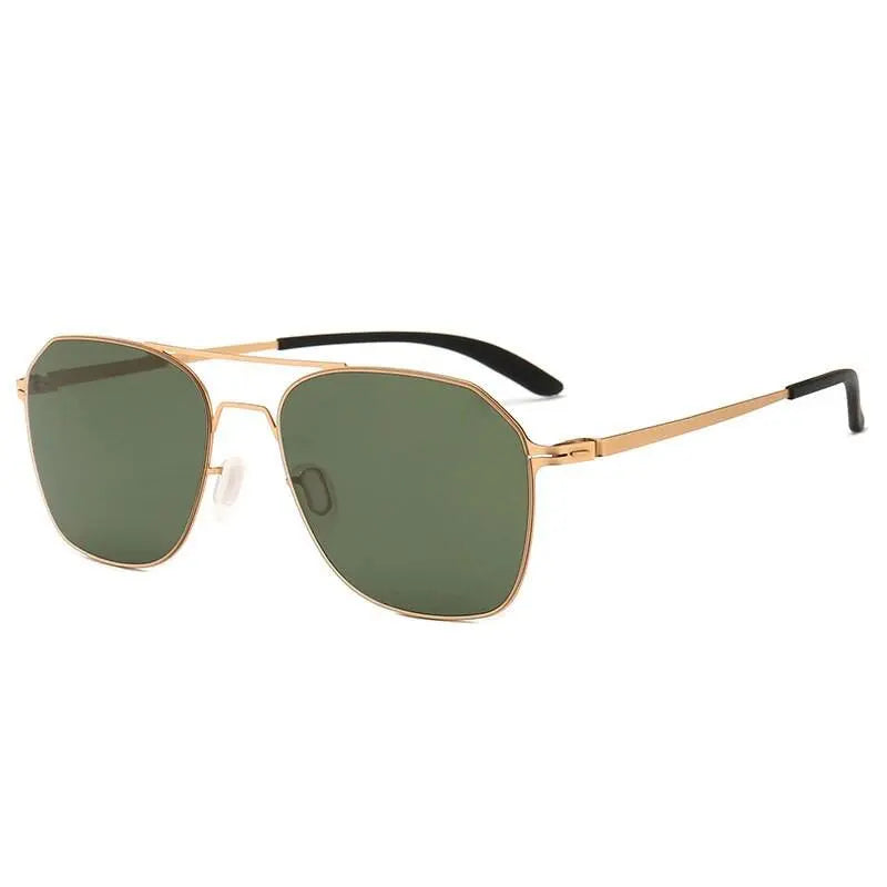 Men's Square Full Rim Alloy Double Bridge Prescription Glasses 7704 — view 3 | Rx Spectacle