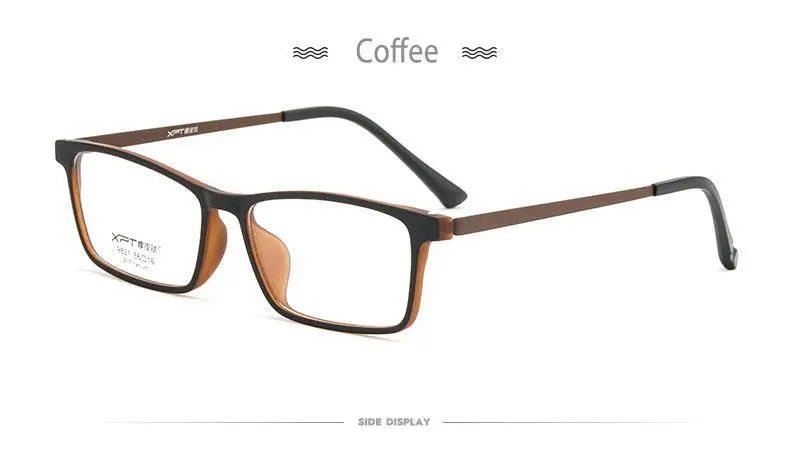 Unisex Rectangular Full Rim Titanium Prescription Glasses 9821 — view 18 | Rx Spectacle