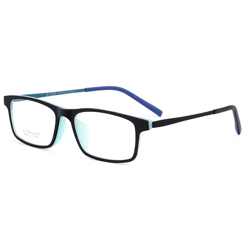 Women's Square Full Rim Titanium Prescription Glasses 48886 — view 3 | Rx Spectacle