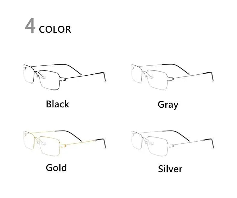 Unisex Full Rim Titanium Screwless Prescription Glasses 28606 — view 11 | Rx Spectacle
