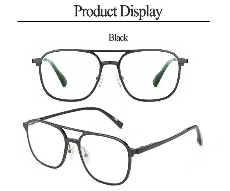Men's Square Full Rim Alloy Prescription Glasses 6113 — view 13 | Rx Spectacle