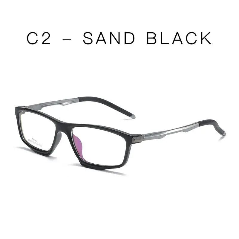 Unisex Square Full Rim TR90 Prescription Glasses 8001 — view 2 | Rx Spectacle