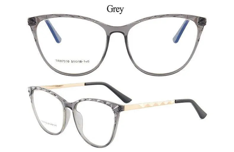 Women's Cat Eye Full Rim TR90 Prescription Glasses 7010 — view 17 | Rx Spectacle