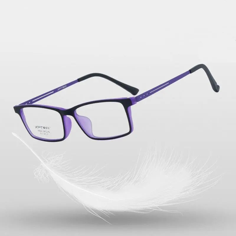 Unisex Rectangular Full Rim Titanium Prescription Glasses 9826 — view 7 | Rx Spectacle