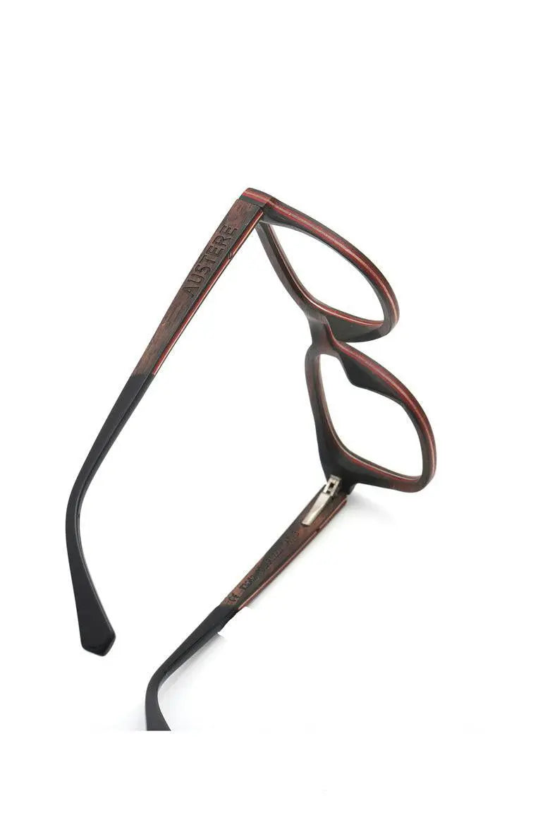 Unisex Square Full Rim Wood Prescription Glasses 56367 — view 8 | Rx Spectacle