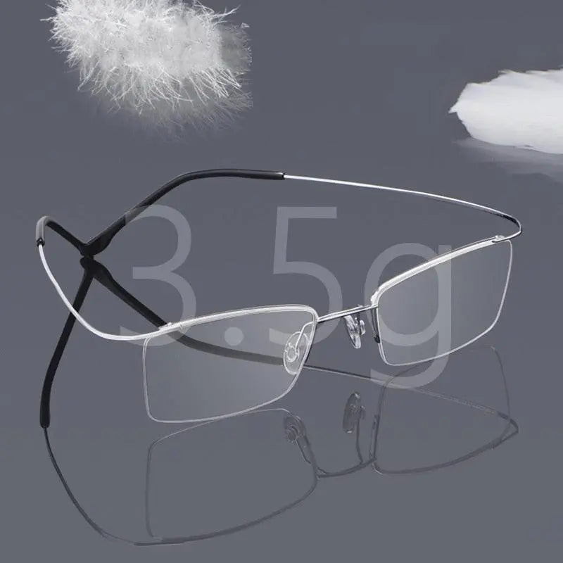 Men's Semi-Rimless Titanium Prescription Glasses 30004 — view 4 | Rx Spectacle