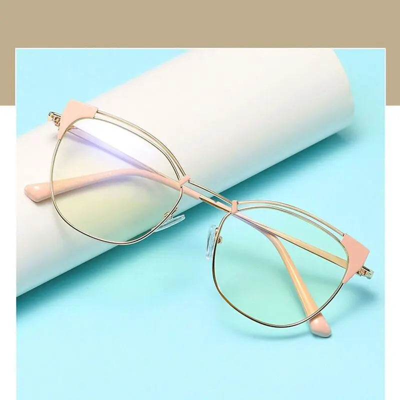 Unisex Cat Eye Full Rim Alloy Prescription Glasses L95537 — view 1 | Rx Spectacle