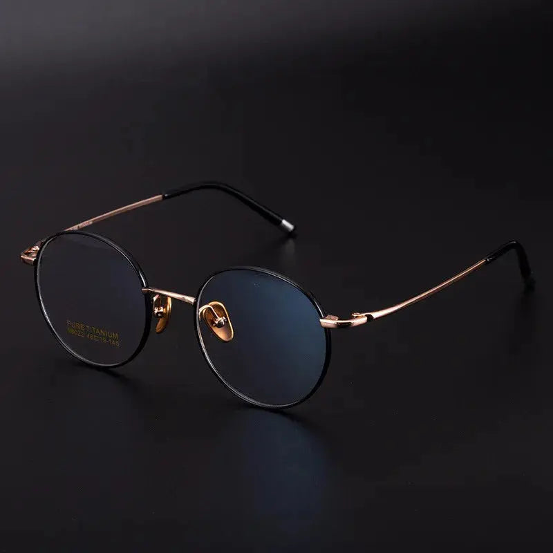 Unisex Round Full Rim Titanium Prescription Glasses 98022 — view 1 | Rx Spectacle