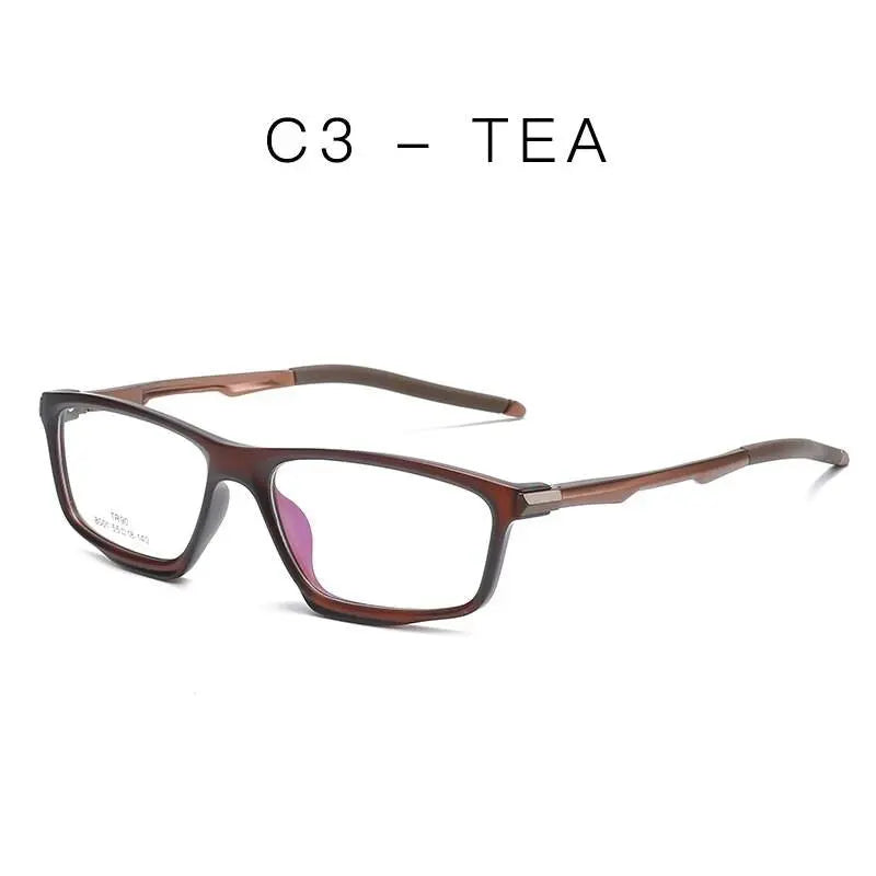 Unisex Square Full Rim TR90 Prescription Glasses 8001 — view 4 | Rx Spectacle