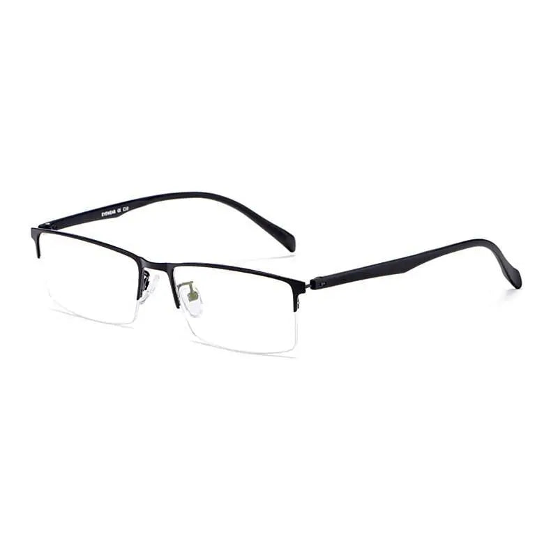 Men's Semi-Rimless Alloy Prescription Glasses 89032 — view 4 | Rx Spectacle