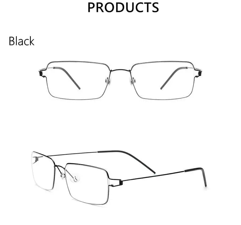 Unisex Full Rim Titanium Screwless Prescription Glasses 28606 — view 12 | Rx Spectacle