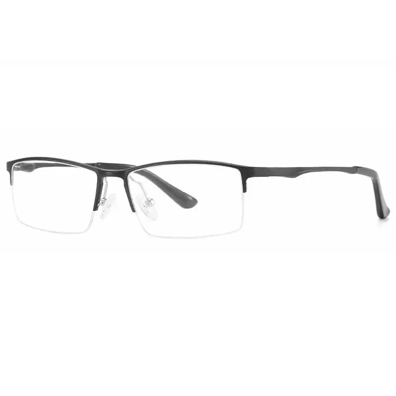 Unisex Rectangular Semi-Rimless Alloy Prescription Glasses 6263 — view 7 | Rx Spectacle