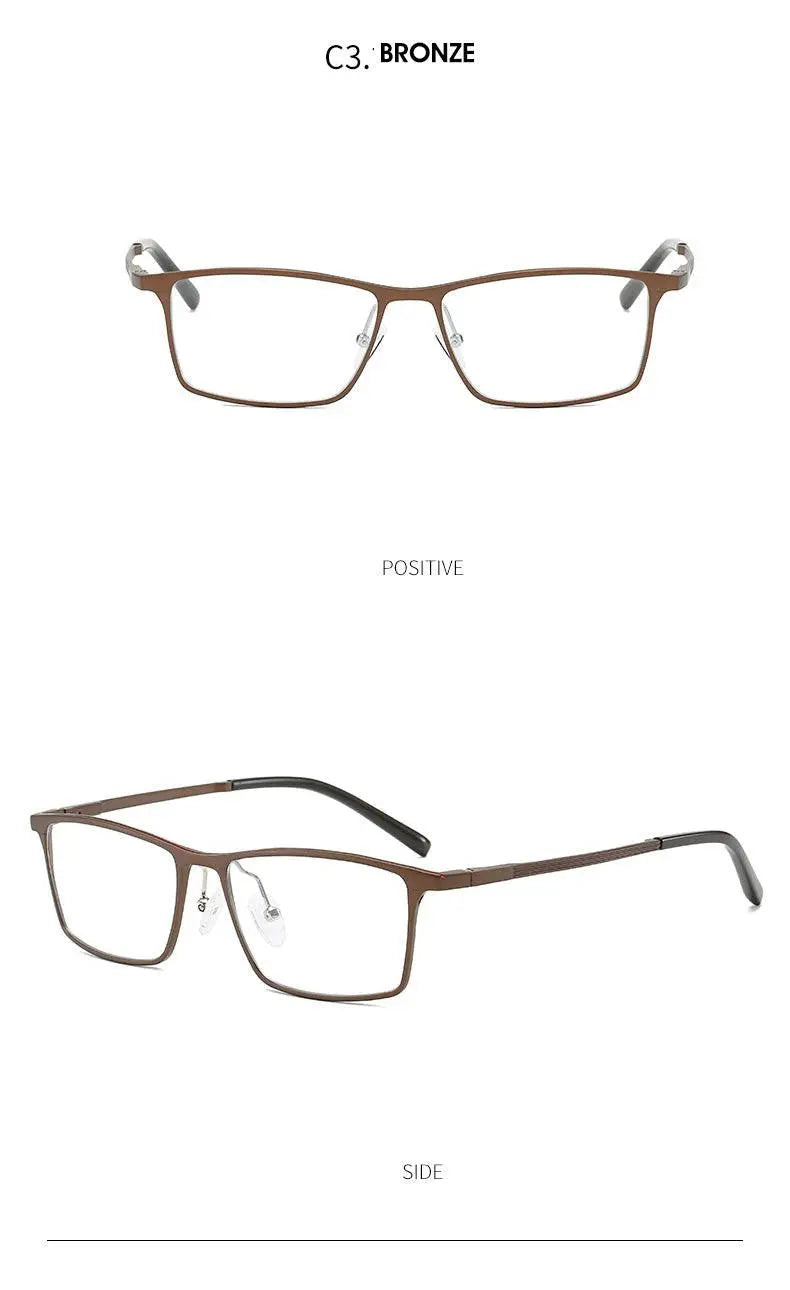 Men's Square Full Rim Alloy Prescription Glasses P6308 — view 13 | Rx Spectacle