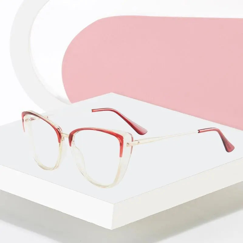 Women's Cat Eye Full Rim TR90 Prescription Glasses 7033 — view 2 | Rx Spectacle