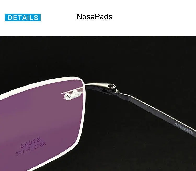 Men's Rimless Alloy Screwless Prescription Glasses 7053 — view 16 | Rx Spectacle