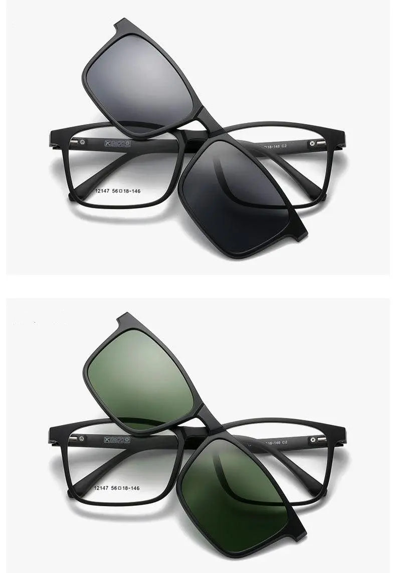 Unisex Full Rim Resin Clip-On Prescription Glasses 12147 — view 11 | Rx Spectacle