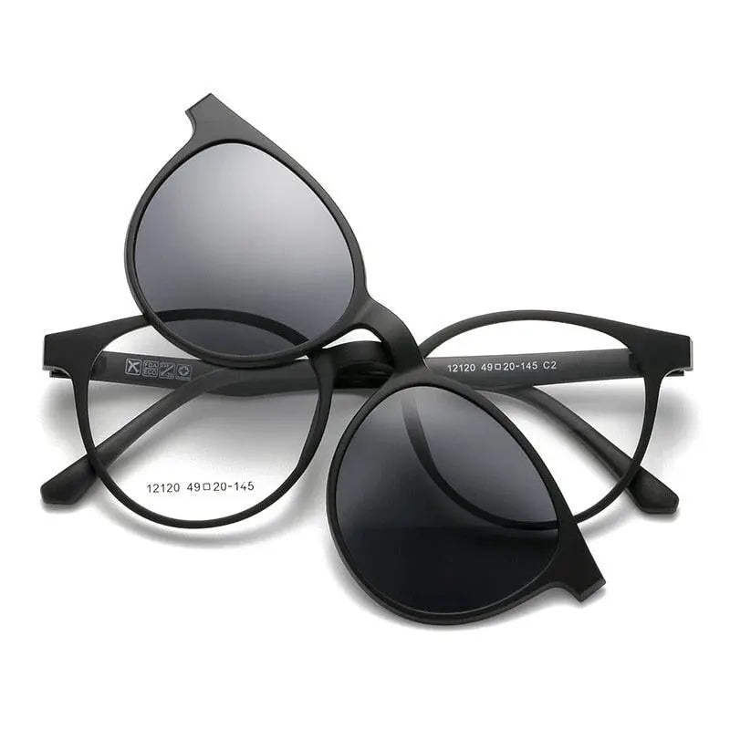 Unisex Full Rim Resin Clip-On Prescription Glasses 12120 — view 8 | Rx Spectacle