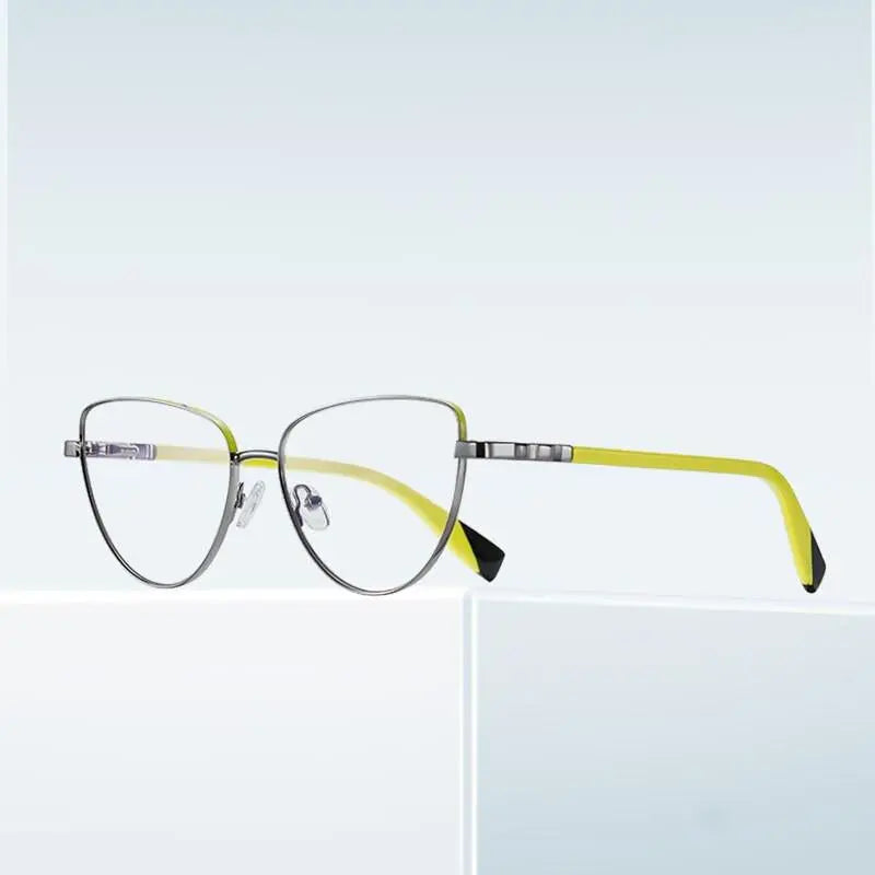 Women's Cat Eye Full Rim Alloy Prescription Glasses 3018 — view 1 | Rx Spectacle