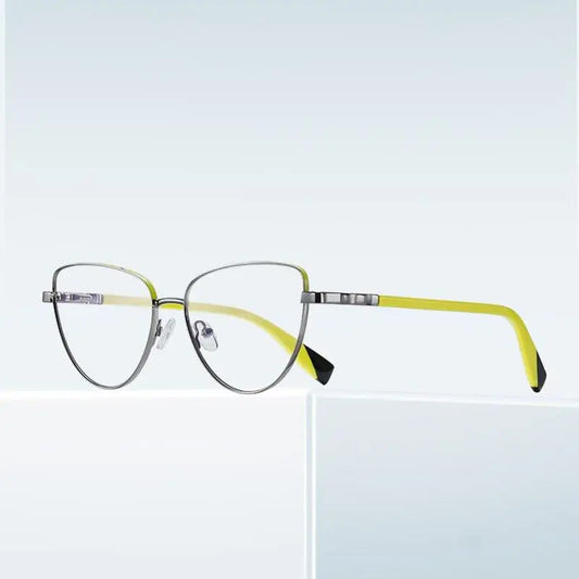 Women's Cat Eye Full Rim Alloy Prescription Glasses 3018 — view 1 | Rx Spectacle