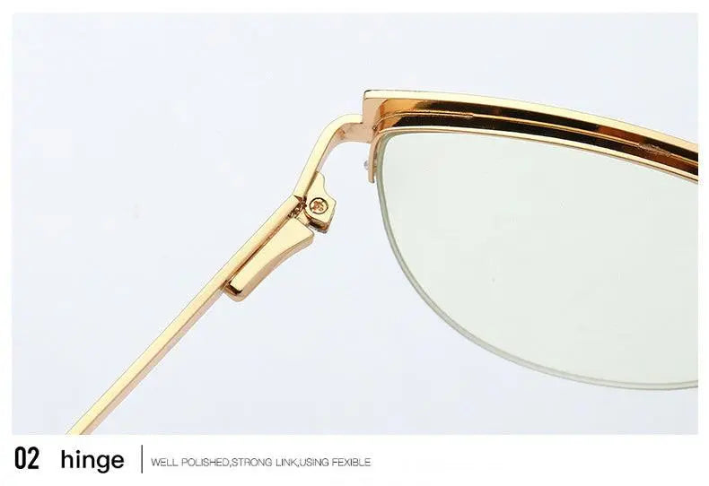 Women's Cat Eye Full Rim Alloy Prescription Glasses 95679 — view 22 | Rx Spectacle