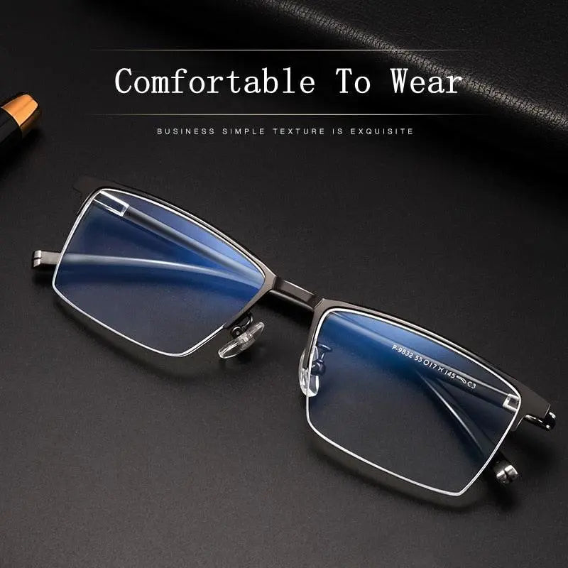 Men's Full Rim Titanium Prescription Glasses P9832 — view 5 | Rx Spectacle