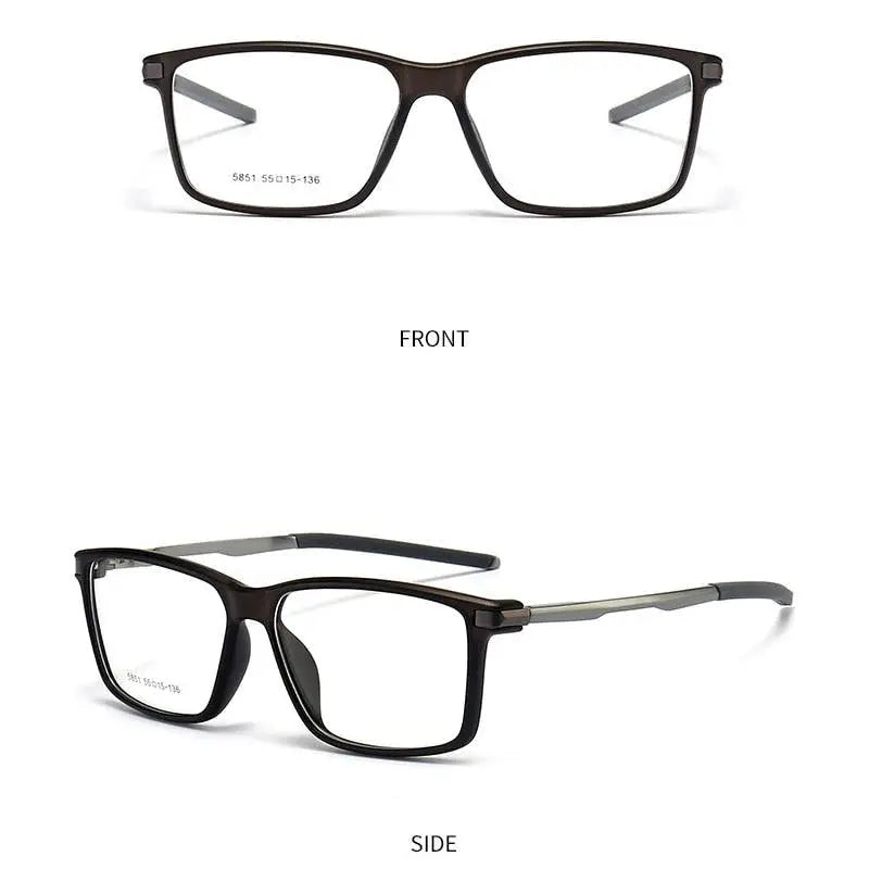 Men's Square Full Rim TR90 Sports Glasses 5851 — view 3 | Rx Spectacle