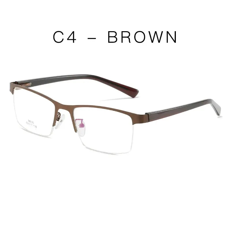 Women's Square Semi-Rimless Alloy Prescription Glasses 980104 — view 6 | Rx Spectacle