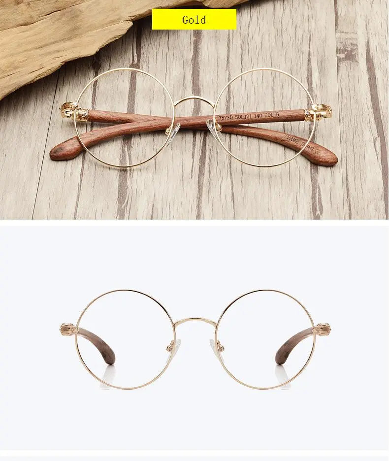 Unisex Round Full Rim Titanium Prescription Glasses 7573 — view 16 | Rx Spectacle