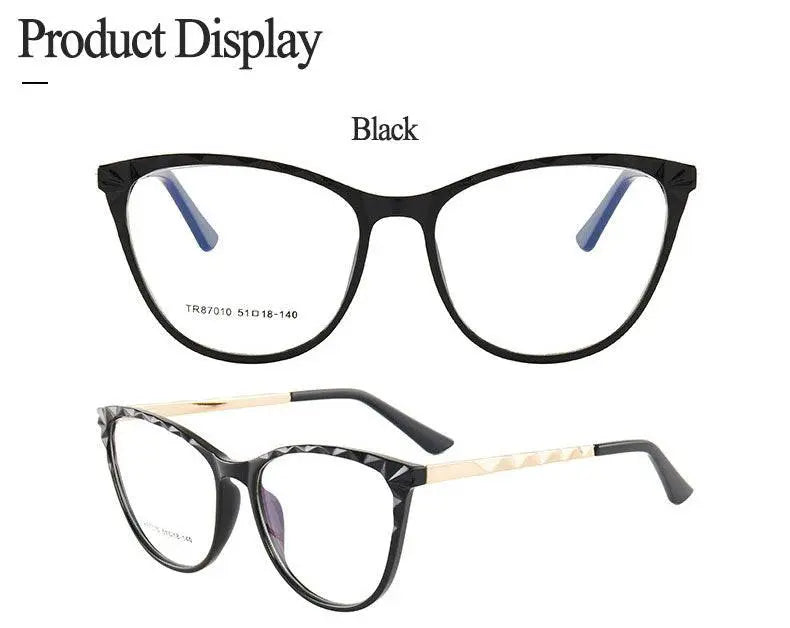 Women's Cat Eye Full Rim TR90 Prescription Glasses 7010 — view 15 | Rx Spectacle