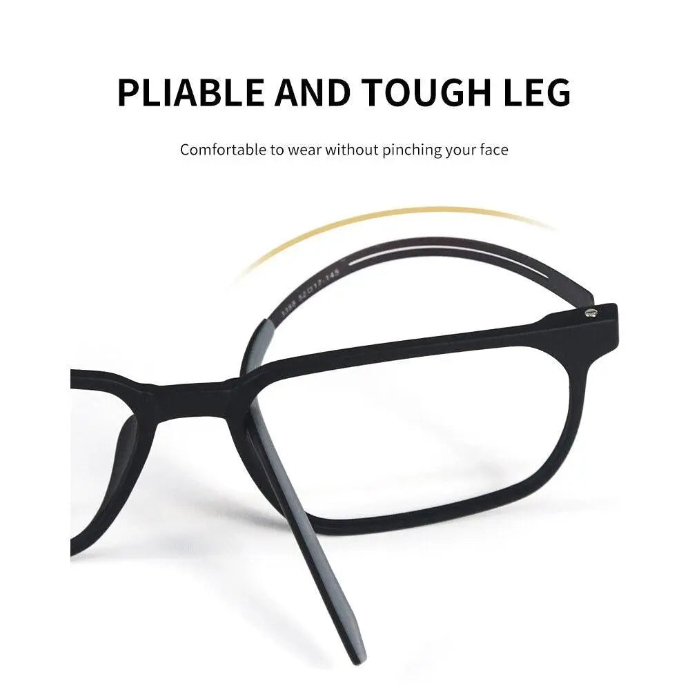 Men's Square Full Rim Titanium Prescription Glasses 1601 — view 7 | Rx Spectacle