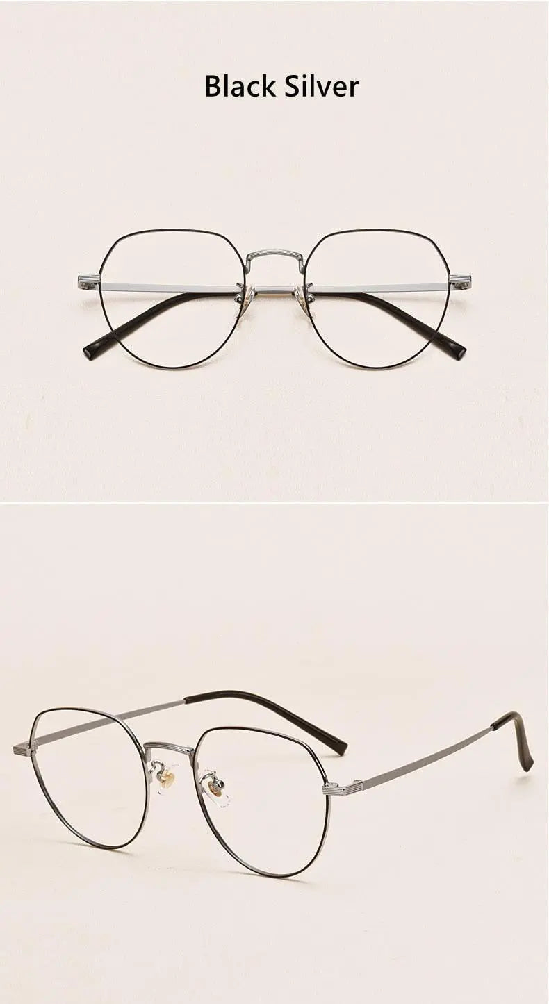 Unisex Round Full Rim Titanium Prescription Glasses 1901 — view 18 | Rx Spectacle