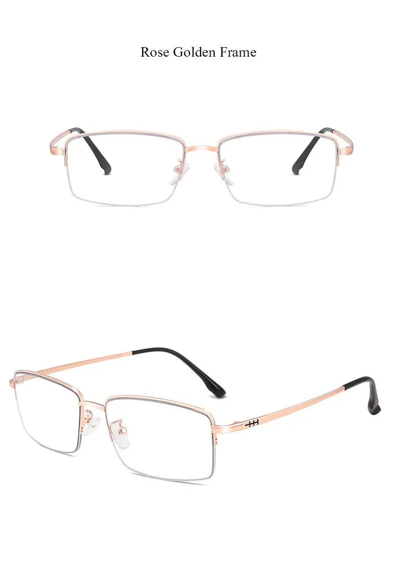 Unisex Rectangular Full Rim Alloy Prescription Glasses 2332 — view 16 | Rx Spectacle