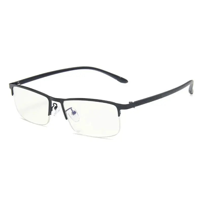 Men's Square Semi-Rimless Alloy Prescription Glasses 51824 — view 4 | Rx Spectacle
