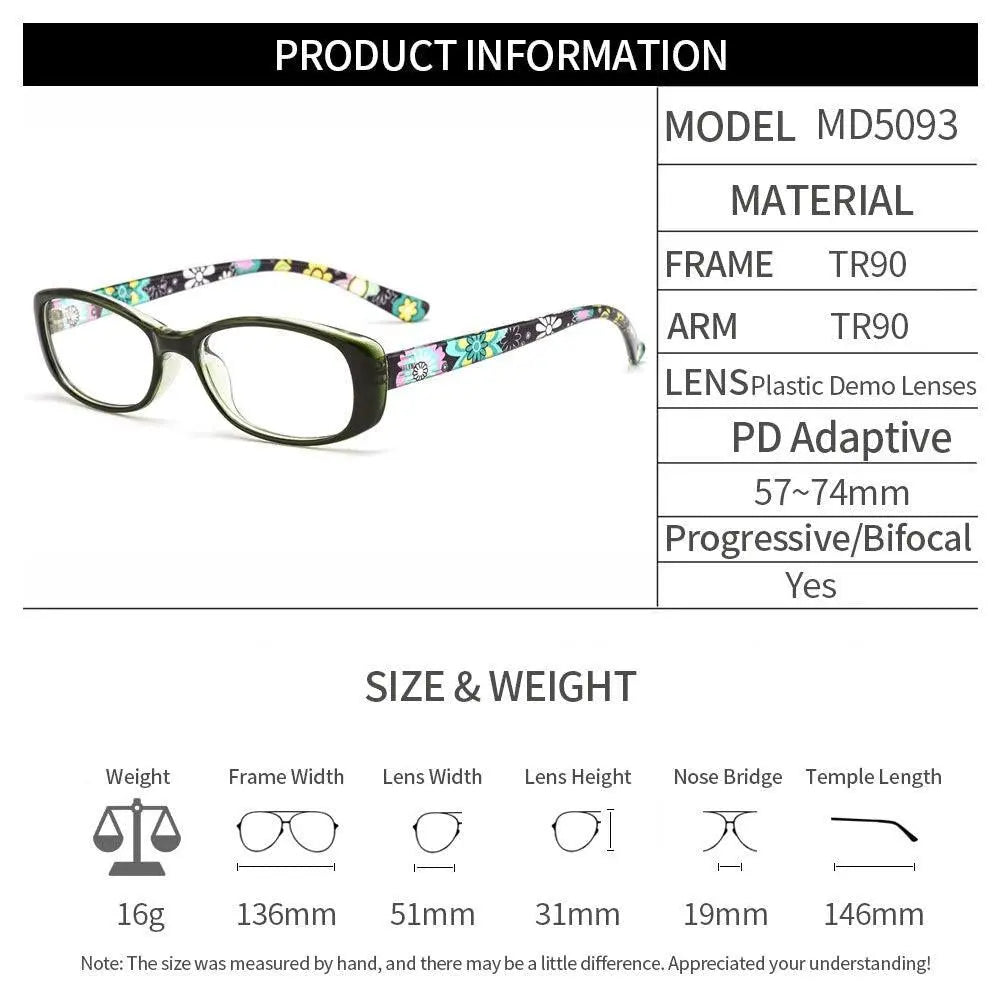 Women's Full Rim TR90 Prescription Glasses Md5093 — view 9 | Rx Spectacle