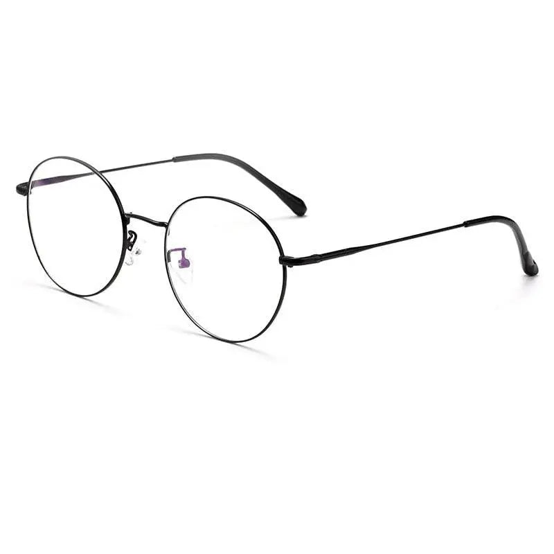 Unisex Round Full Rim Titanium Prescription Glasses 6621X — view 4 | Rx Spectacle