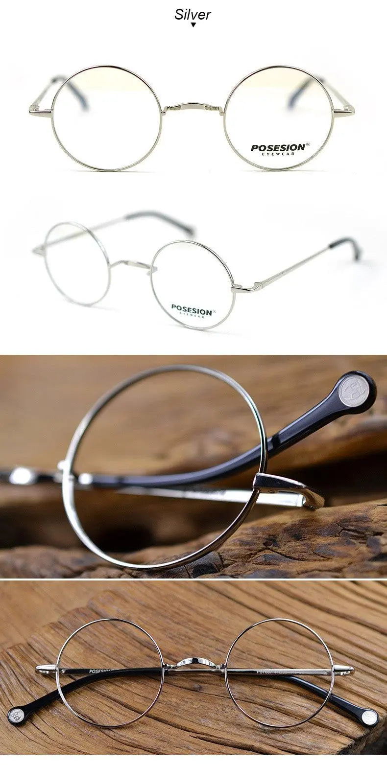 Unisex Round Full Rim Alloy Prescription Glasses Ps7087 — view 16 | Rx Spectacle