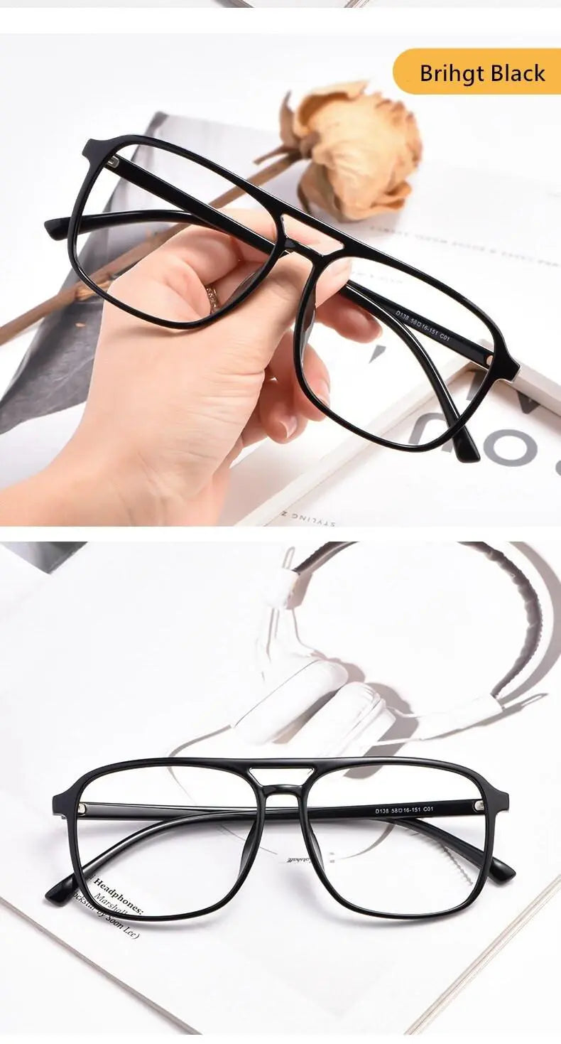 Unisex Full Rim TR90 Double Bridge Prescription Glasses D138 — view 15 | Rx Spectacle