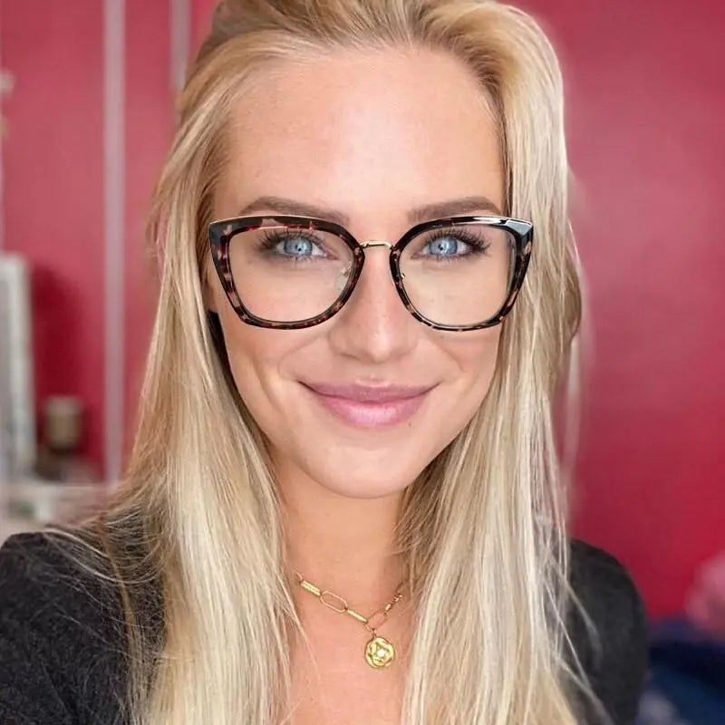 Women's Cat Eye Full Rim TR90 Prescription Glasses 95632 — view 2 | Rx Spectacle