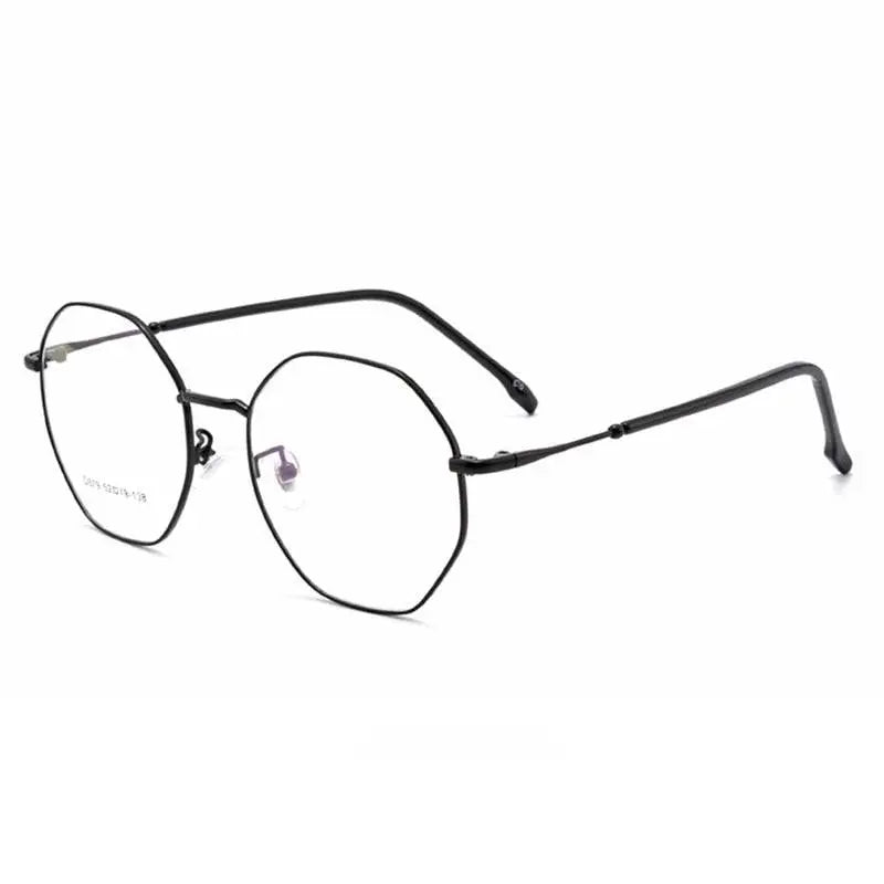 Unisex Polygon Full Rim Alloy Prescription Glasses D879 — view 7 | Rx Spectacle