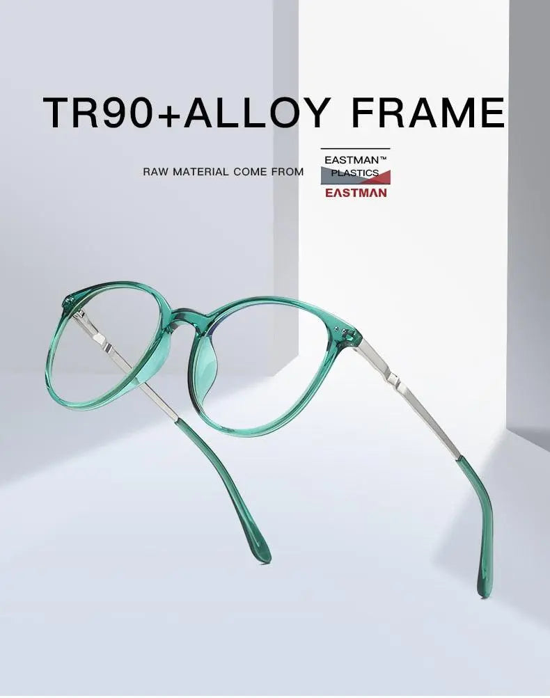 Women's Round Full Rim TR90 Prescription Glasses 2055 — view 13 | Rx Spectacle