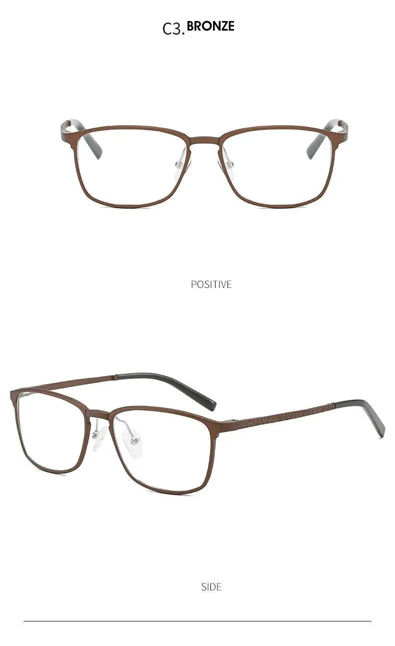 Men's Square Full Rim Alloy Prescription Glasses P6266 — view 13 | Rx Spectacle