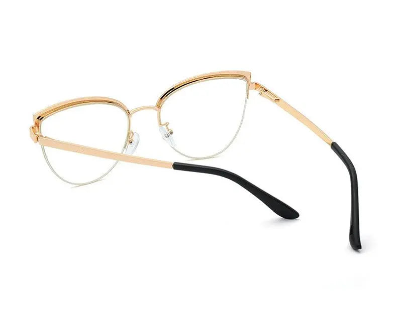 Women's Cat Eye Full Rim Alloy Prescription Glasses 95679 — view 14 | Rx Spectacle