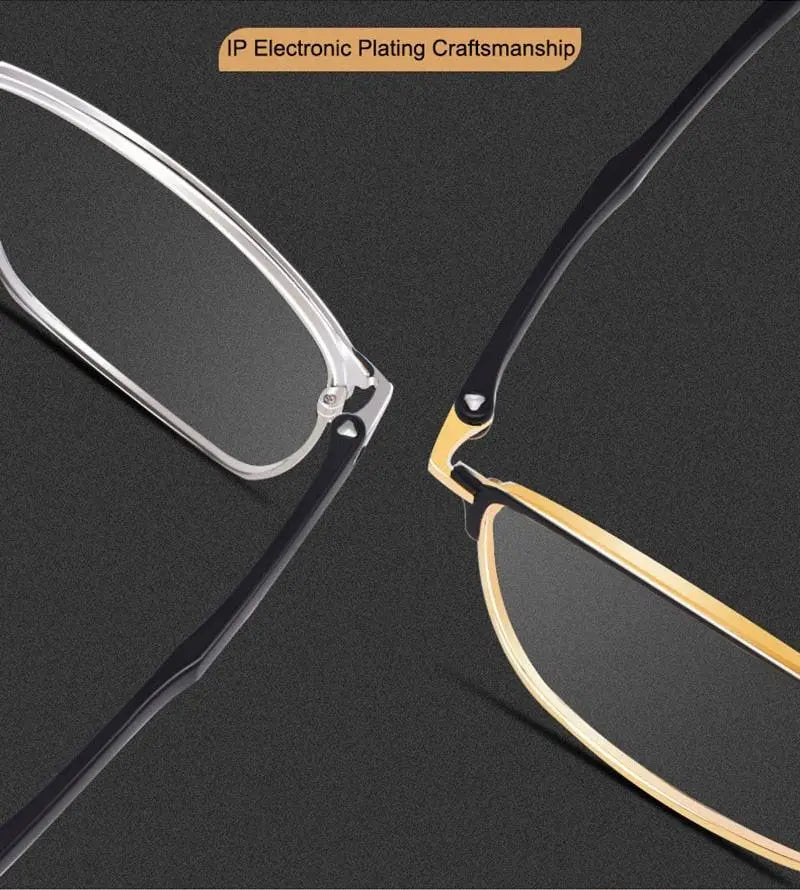 Unisex Square Full Rim Alloy Prescription Glasses 3007 — view 3 | Rx Spectacle