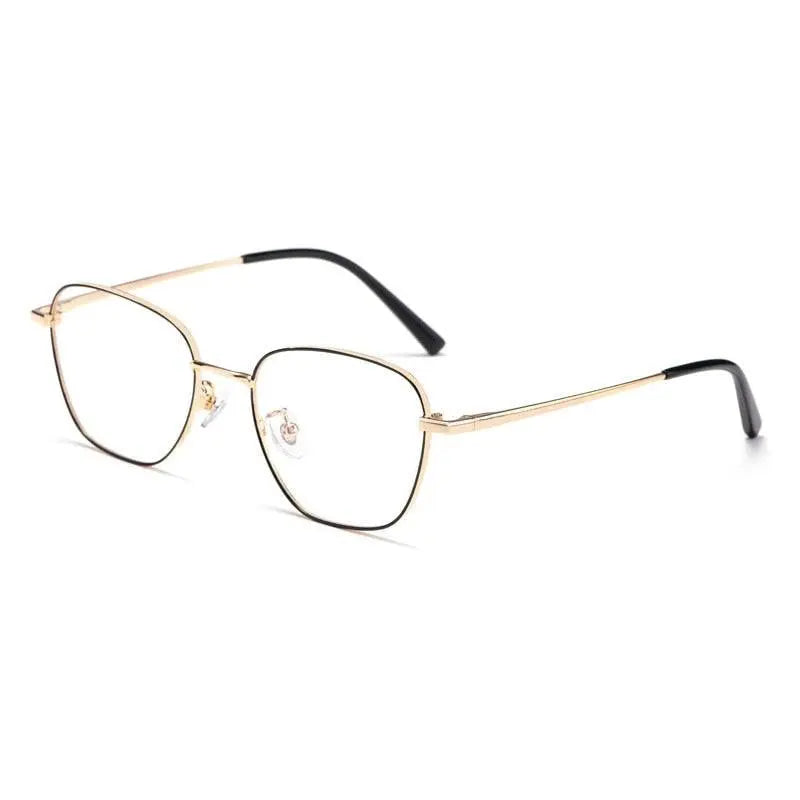 Unisex Polygon Full Rim Titanium Prescription Glasses 9026JY — view 6 | Rx Spectacle