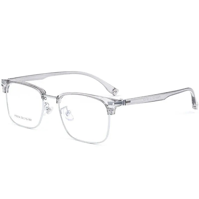 Men's Square Full Rim Alloy Prescription Glasses 8534YF — view 9 | Rx Spectacle