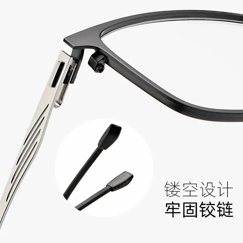 Unisex Square Full Rim Alloy Reading Glasses 8835 — view 3 | Rx Spectacle
