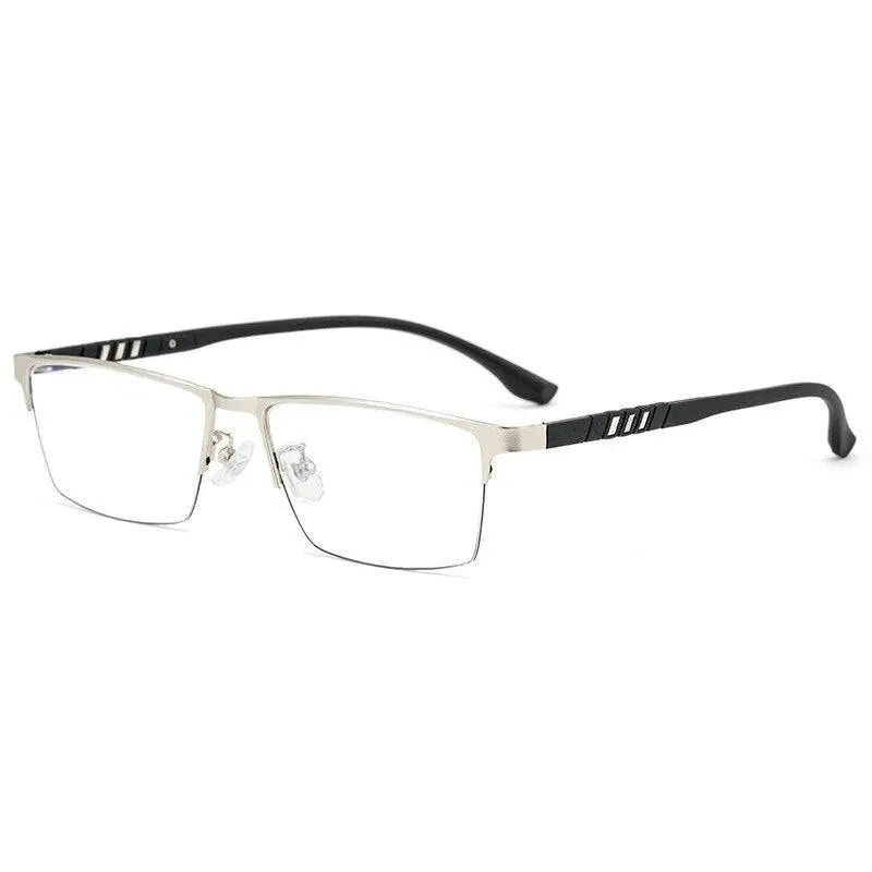 Men's Semi-Rimless Titanium Prescription Glasses P9806 — view 10 | Rx Spectacle
