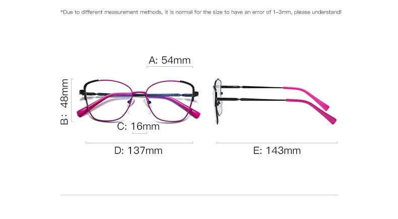 Women's Polygon Full Rim Alloy Prescription Glasses 3014 — view 16 | Rx Spectacle